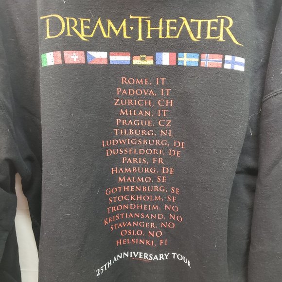 DREAM THEATER IMAGES WORDS EURO TOUR 2017 HOODIE HOODED SWEATSHIRT USED 2XL - Picture 3 of 5